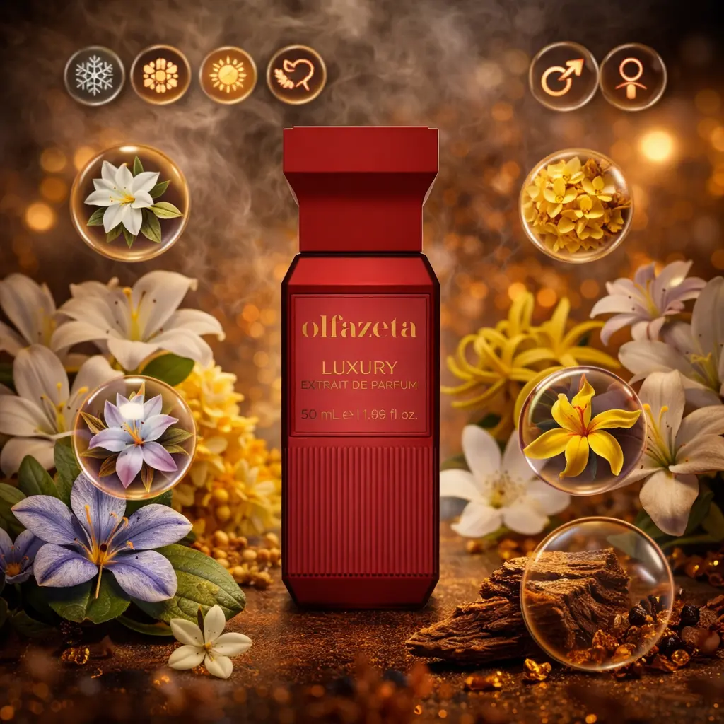 Scarlet Flame – Parfum de luxe mixte Floral Boisé